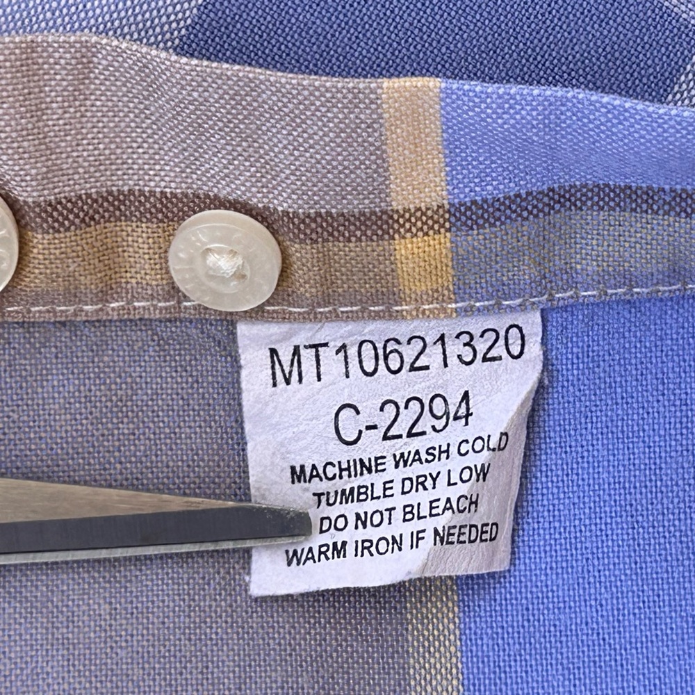 Cinch Men’s Button Down Shirt Brown/Blue Plaid Long Sleeve Size Large - Picture 6 of 9